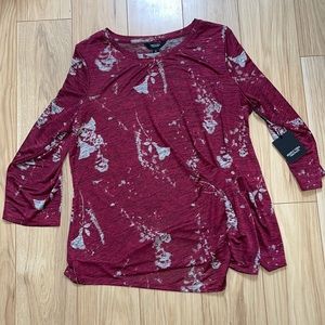 NWT Reddish Purple Blouse with cinch at waist